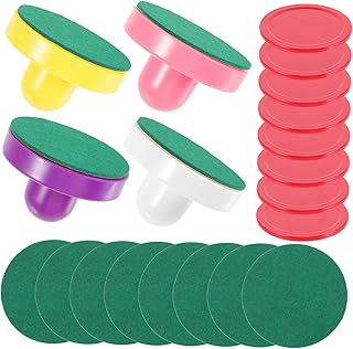 Sosoport 1 Conjunto Conjunto De Discos De Hóquei De Ar Acessórios De Ar Empurrador De Hóquei De Mesa Discos De Hóquei No Gelo Pequeno Empurrador De Hóquei No Gelo Taco De Mesa Hit The Ball