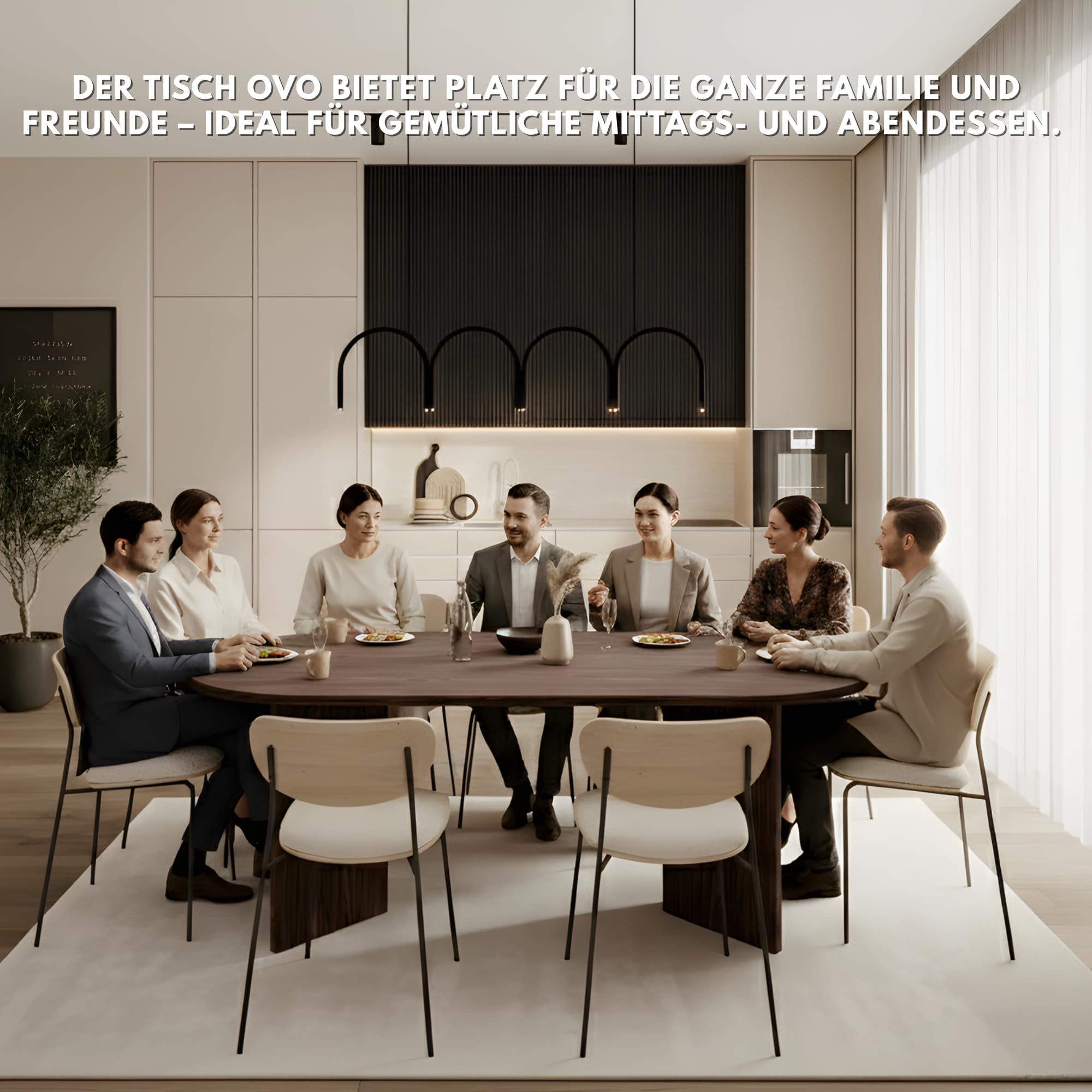 Selsey OVO Esstisch Oval, 90 x 204 cm | Esszimmertisch