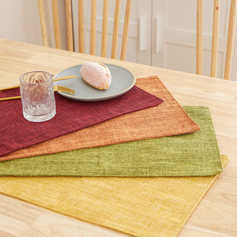 Salvamanteles,Manteles Individuales para Mesa De Comedor, Gris Claro, Minimalista, Sábanas De Algodón, Manteles Individuales, Manteles Individuales Resistentes Al Calor, Manteles Individuales para