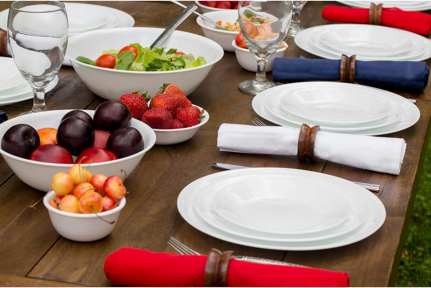Corelle Winter Frost White, Chip Resistant, 50-Piece Dinnerware Set