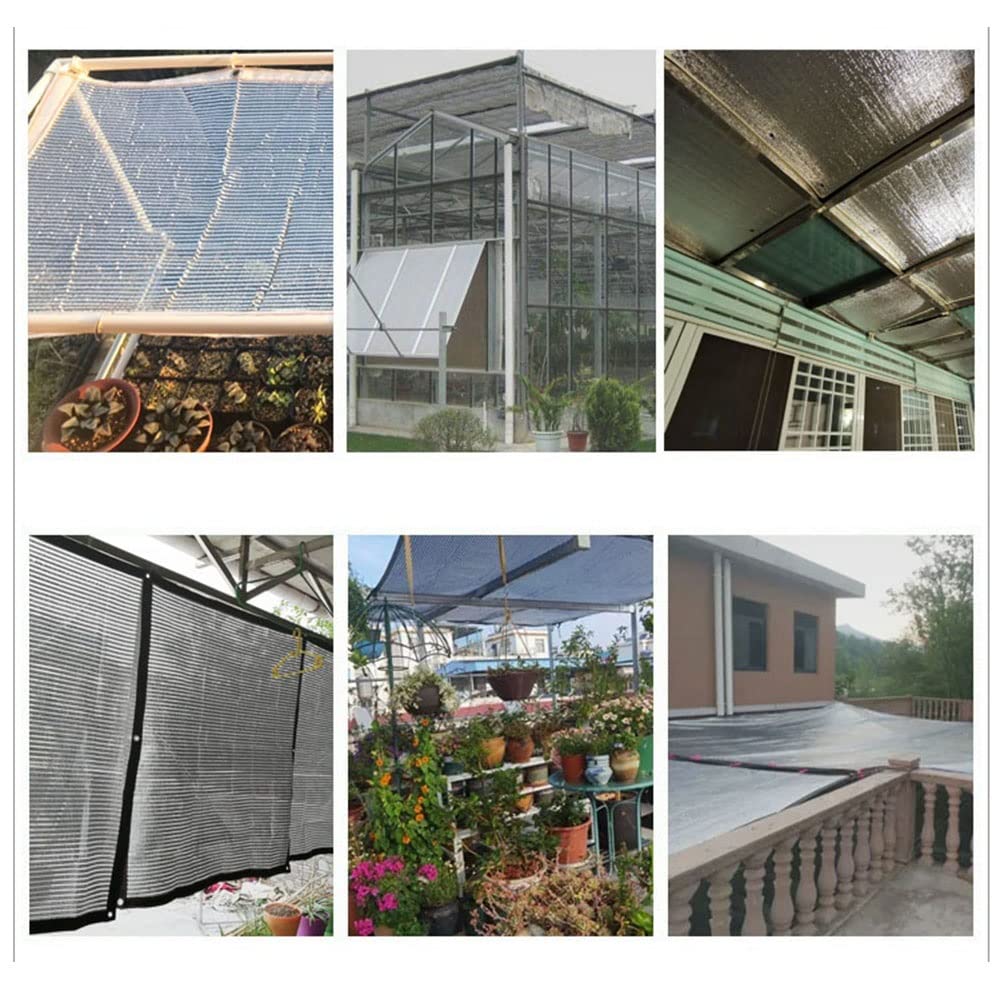 Aluminiowa siatka przeciwsłoneczna dla psów i szklarni, ochrona cieplna, blokada UV, wzmocnione oczkiem, (1 x 1 m, 2 x 3 m, 3 x 4 m, 3 x 5 m, 4 x 6 m, 6 x 8 m)