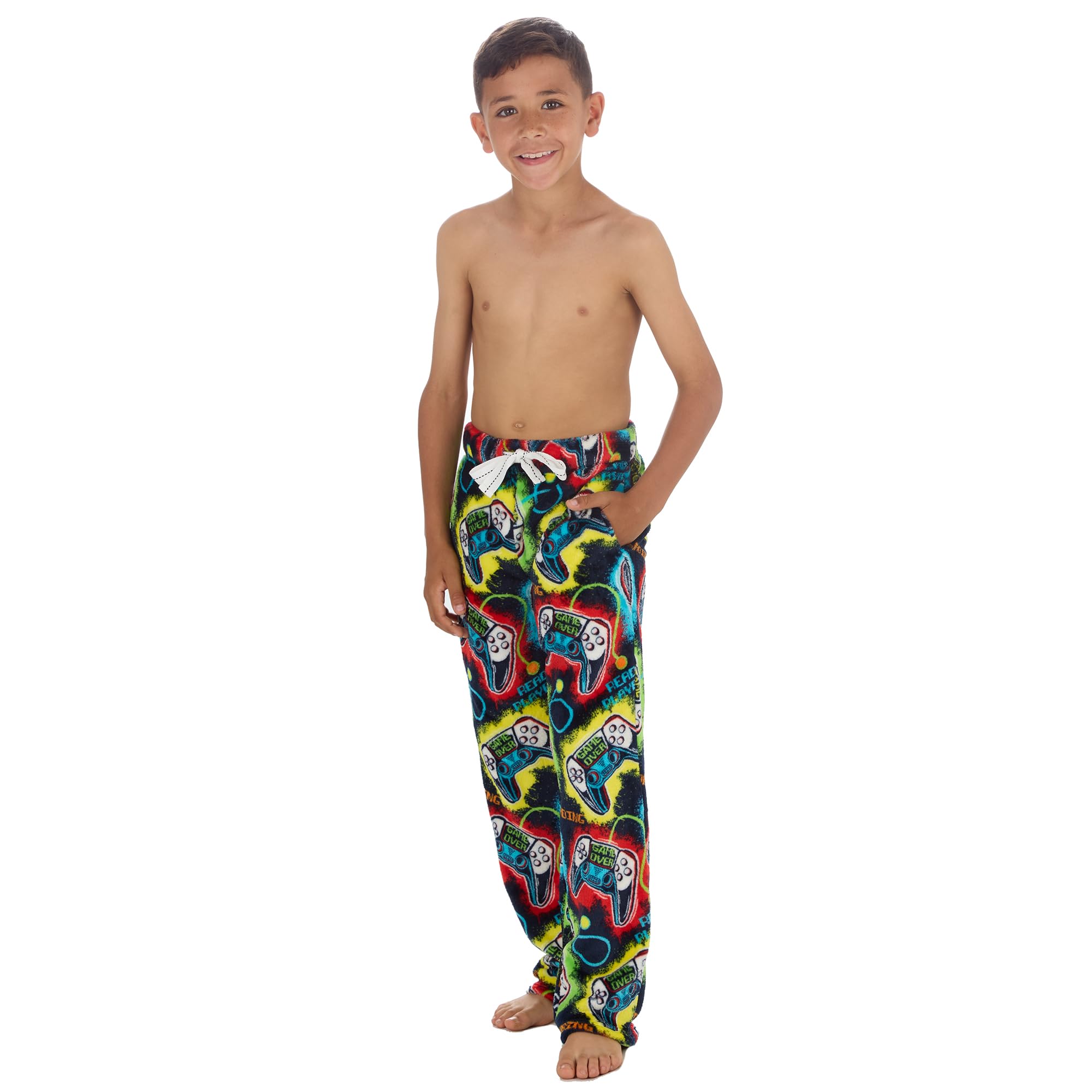 Pantalon de survêtement en pyjama polaire pour hommes Tom Franks M-2XL, unis ou à motifs