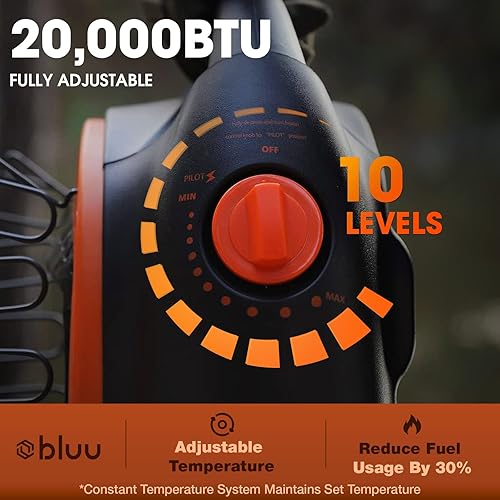 Miniatura 2 de BLUU Propane Heater with Fan for Outdoor and Indoor Use 20,000 BTU with Thermostat, Portable Gas Heaters Great for Camping, Patio, Tent & Garage,