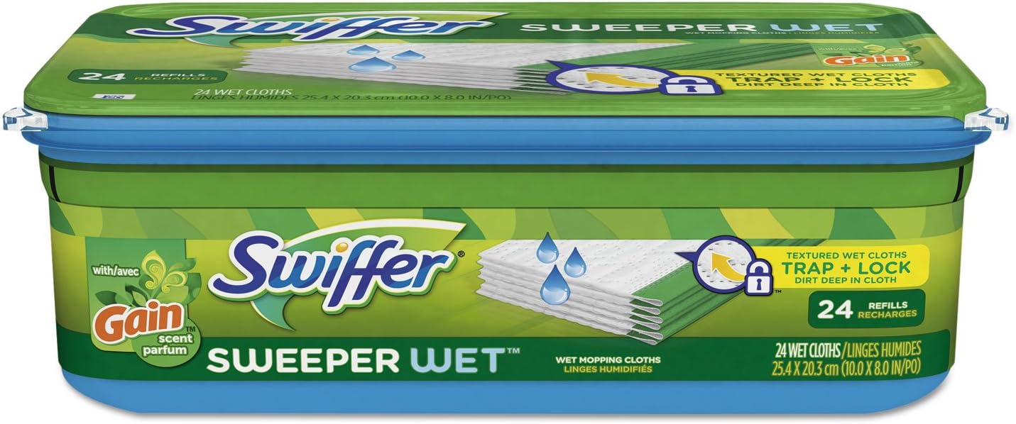 Gain 95532CT Wet Refill Cloths, Gain Original Scent, White, 8 x 10, 24 Count (Pack of 1)