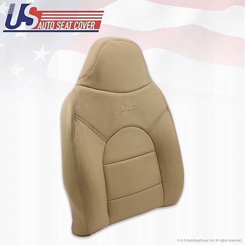 Miniatura 4 de 2000 para Ford F550 Lariat Front Driver Side Lean Back Reemplazo Cuero Cubierta Tan