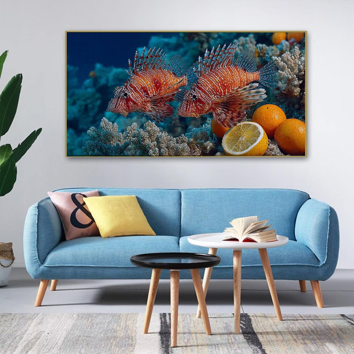 Puzzle de Madera para Adultos 900 Piezas - Peces Marinos, Obra de Arte de Juego de Rompecabezas para Adultos, Puzzle de Impresión de Alta Definición Multicolor, Pasatiempo Creativo Regalo b-331