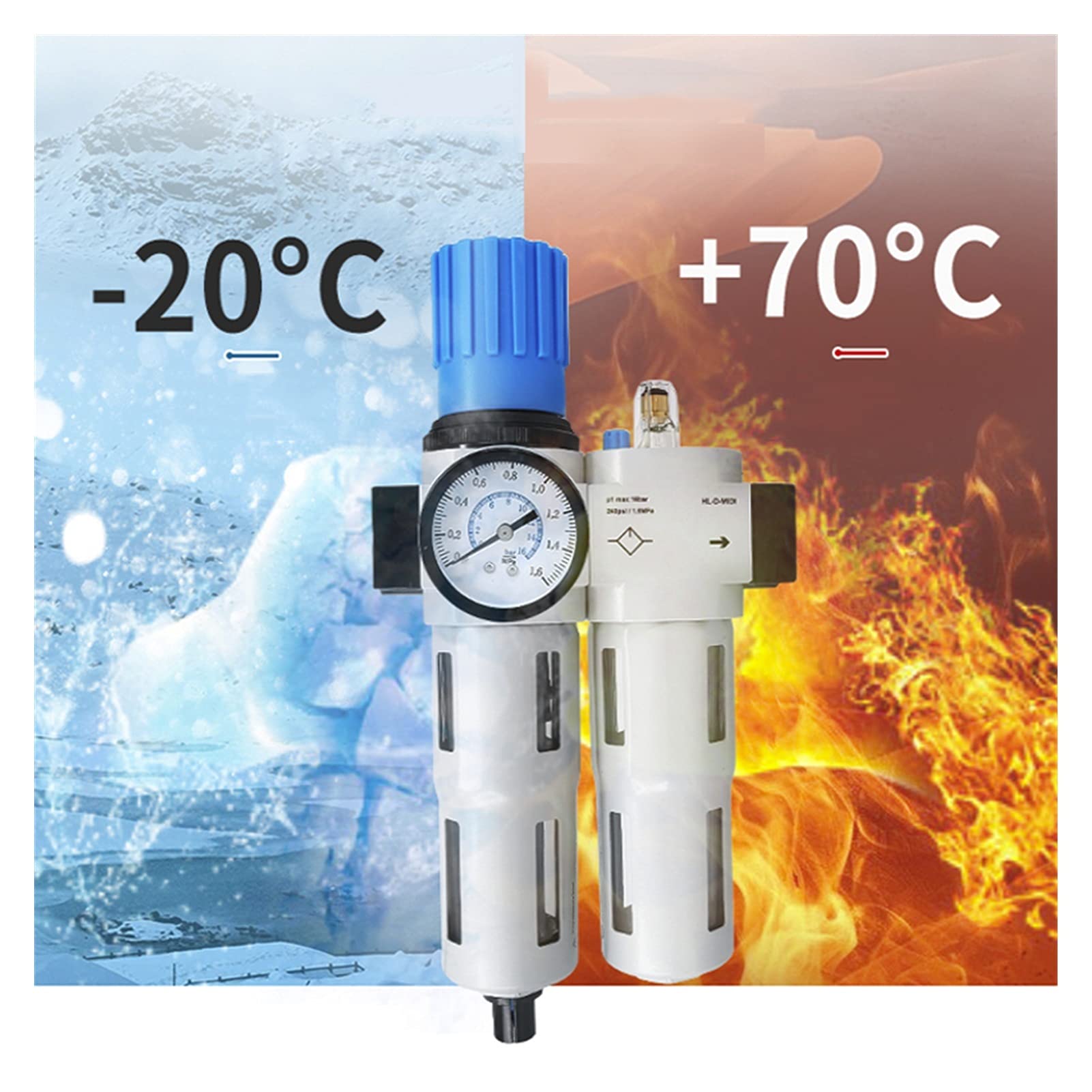 Zawór redukujący ciśnienie, zawór regulacyjny ciśnienia sprężarki powietrza 1.6 MPa zawór regulacyjny HR-1/4 Akcesoria do narzędzi pneumatycznych, Narzędzia do