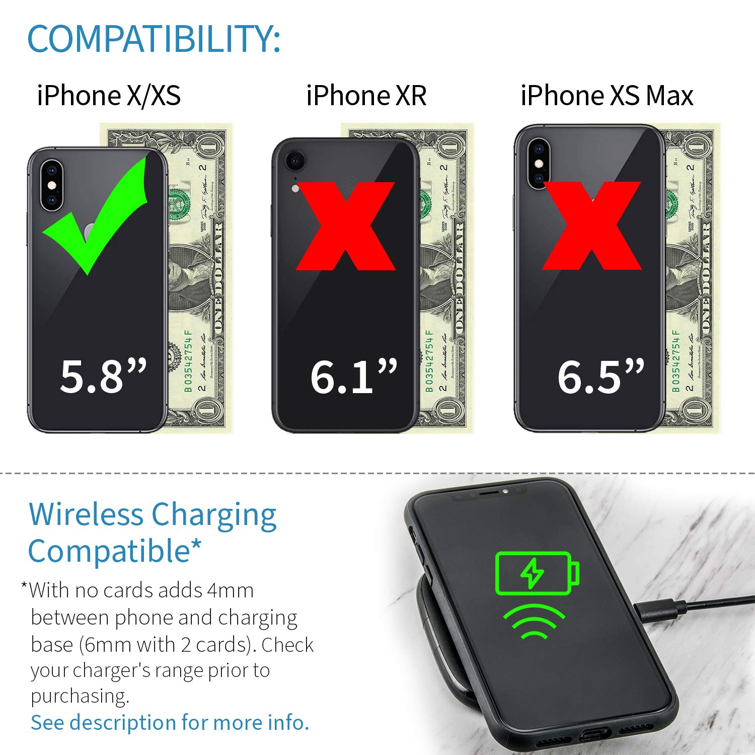 Dockem Exec Wallet Case Für IPhone 8 Plus / 7 Plus – Kunstleder-Hülle Mit 2 Kartenfächern, Schlank & Vintage Braun