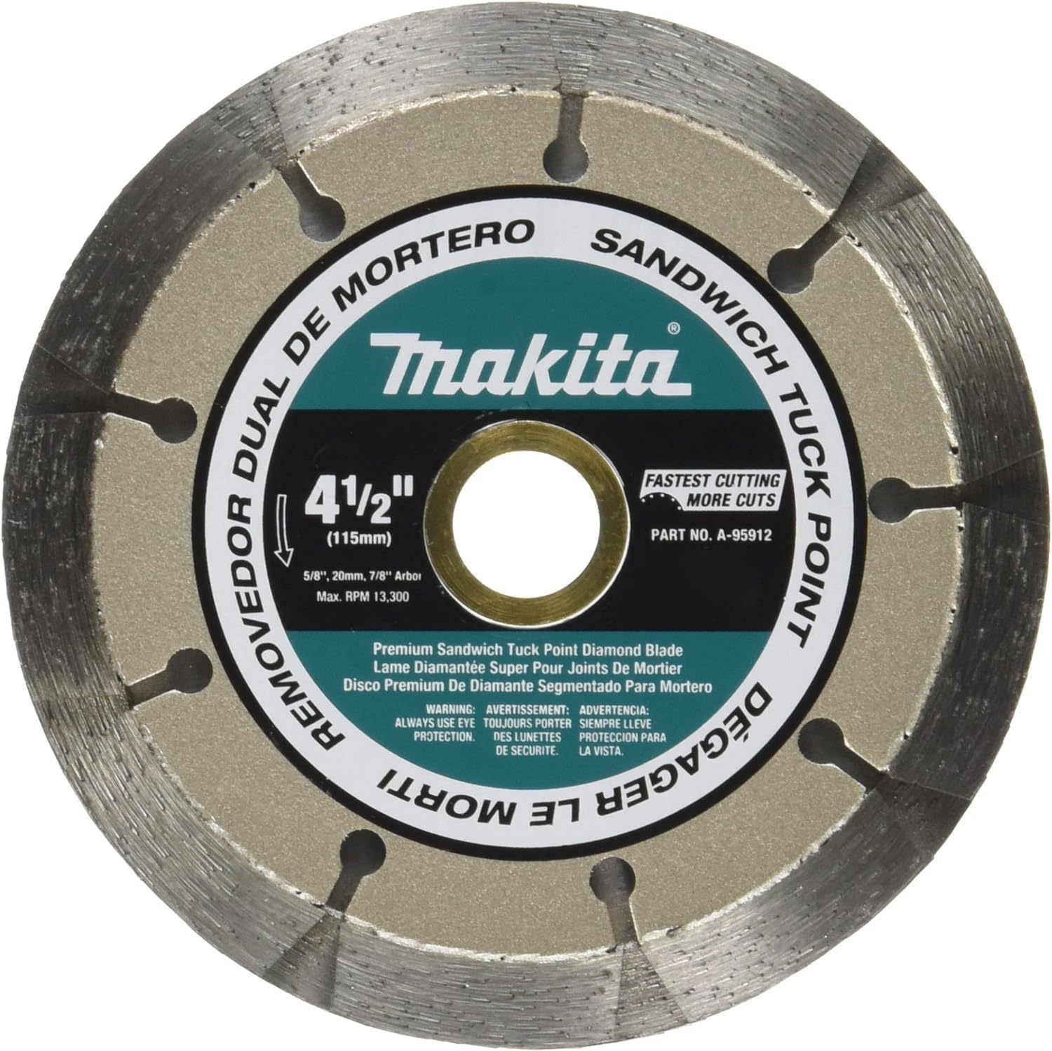 Makita A-95912 4-1/2-Inch Dual Sandwich Diamond Tuck Point Blade