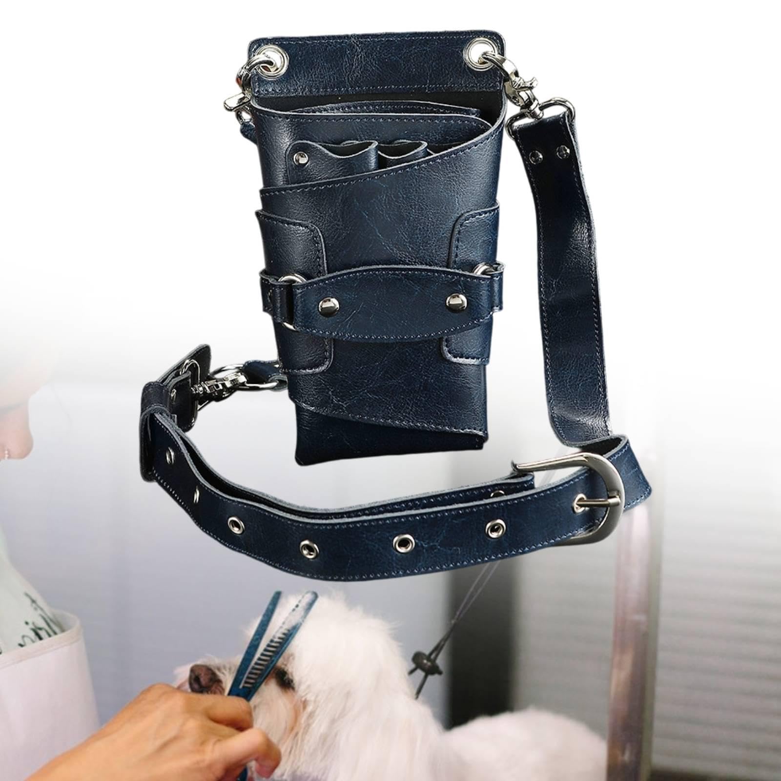 TISHITA Borsa Porta Attrezzi Da Parrucchiere, per Capelli, Rimovibile, Custodia per Forbici, Blu Scuro