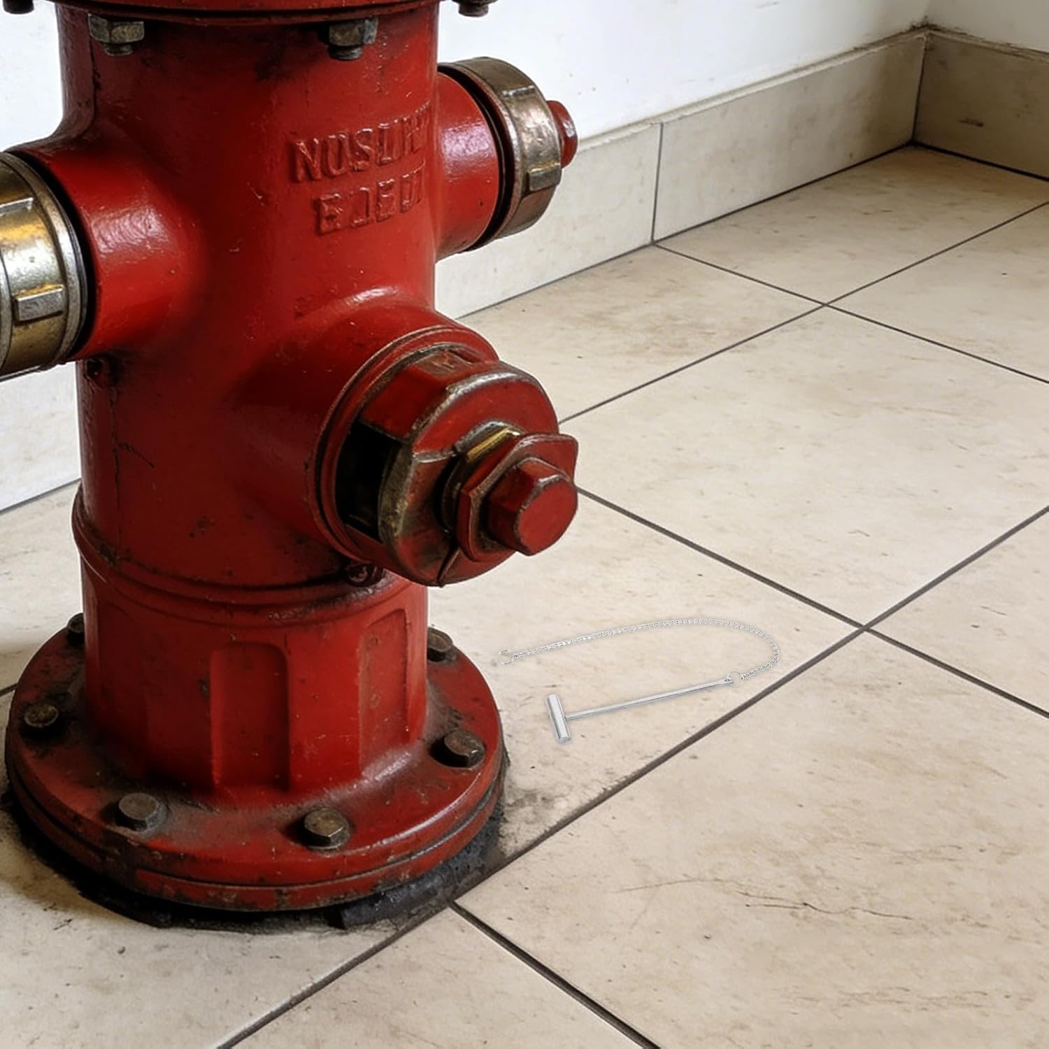 Glass Breaker Hammer with Chain, Emergency Call Point Striker, Stainless Steel Safety Tool for Fire Alarm Box, Evacuation, Commercial Office Use