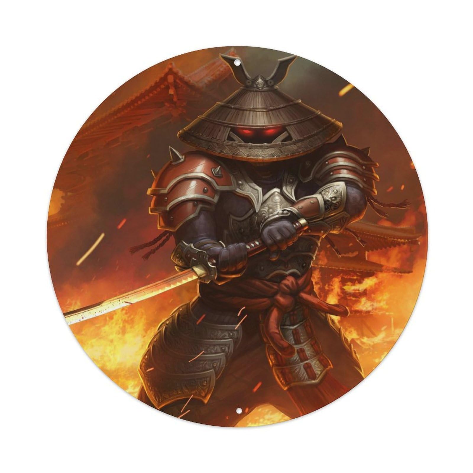 Anime Games Poster Fantasy Japanese Ghost Samurai Metal Tin Sign