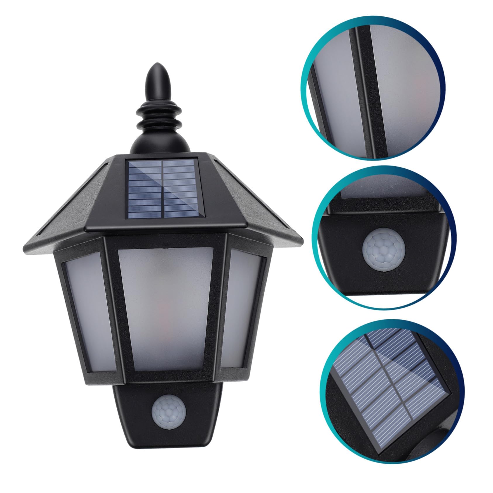 Baluue Solar Wandleuchte für Außen mit Ip55 Abs Material LED Beleuchtung für Innenhof und Blumenbeet 3.2v 500ma Batterie 5v 100ma Solarpanel
