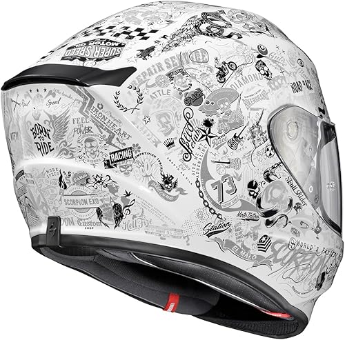 Miniatura 5 de ScorpionEXO R330 - Casco integral de motocicleta con visera Pinlock Ready y bolsillos para altavoz listos para Bluetooth, aprobado por DOT y ECE,