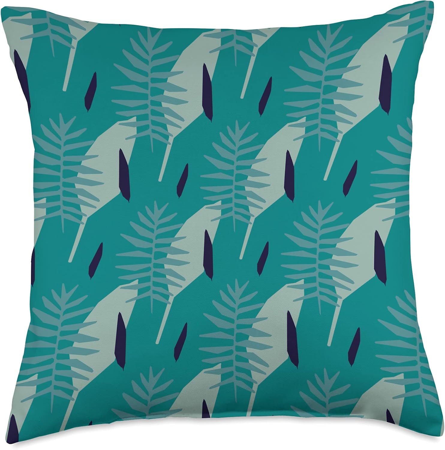 teal floral pillows