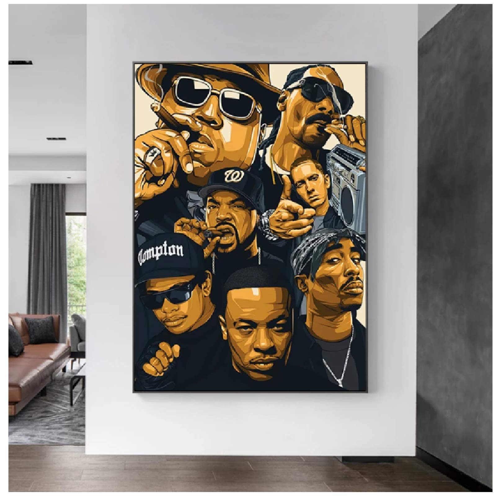 絵画 2pac Tupac Shakur portrait; 2Pac ; Smoke cross; Original Oil