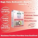 TummyFriendly Foods Organic Sprouted Ragi Oats Red Lentil Banana Porridge Mix. No Add Sugar Cereal. Made of Sprouted Ragi Powder for baby | Available in Trial Baby Packs too. Shelf-life 9 month. 200g (Banana) gallery image