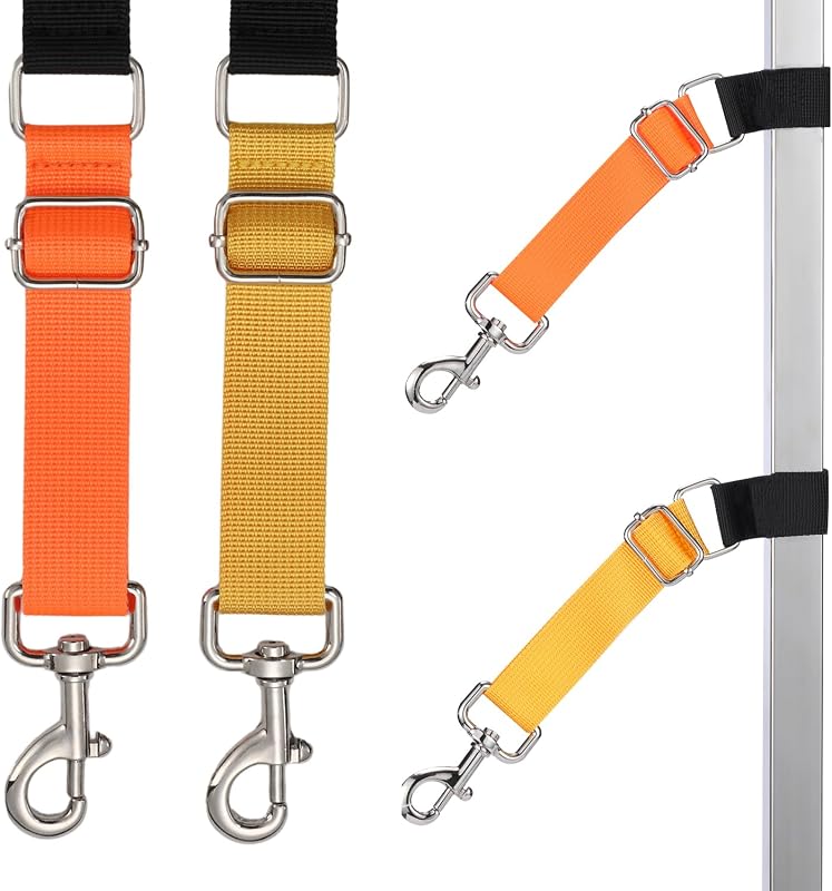 Extensor Ajustável com 2 Guias para Braço de Mesa de Tosa Canina FURSDOLY – Nylon, Amarelo e Laranja