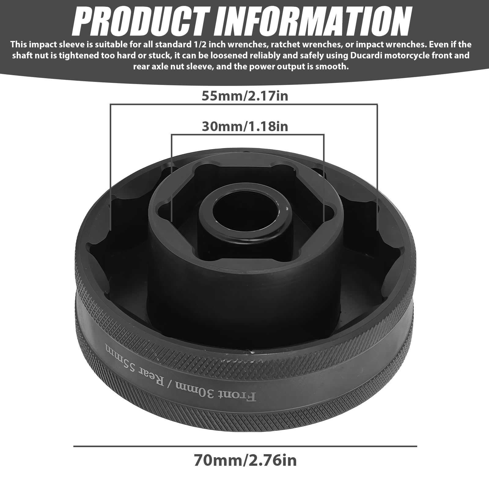 Dado per Ducati moto assale anteriore e posteriore attrezzo per asse 1098 1198 1199 Multistrada 1200 1260 SW 55 mm 30 mm
