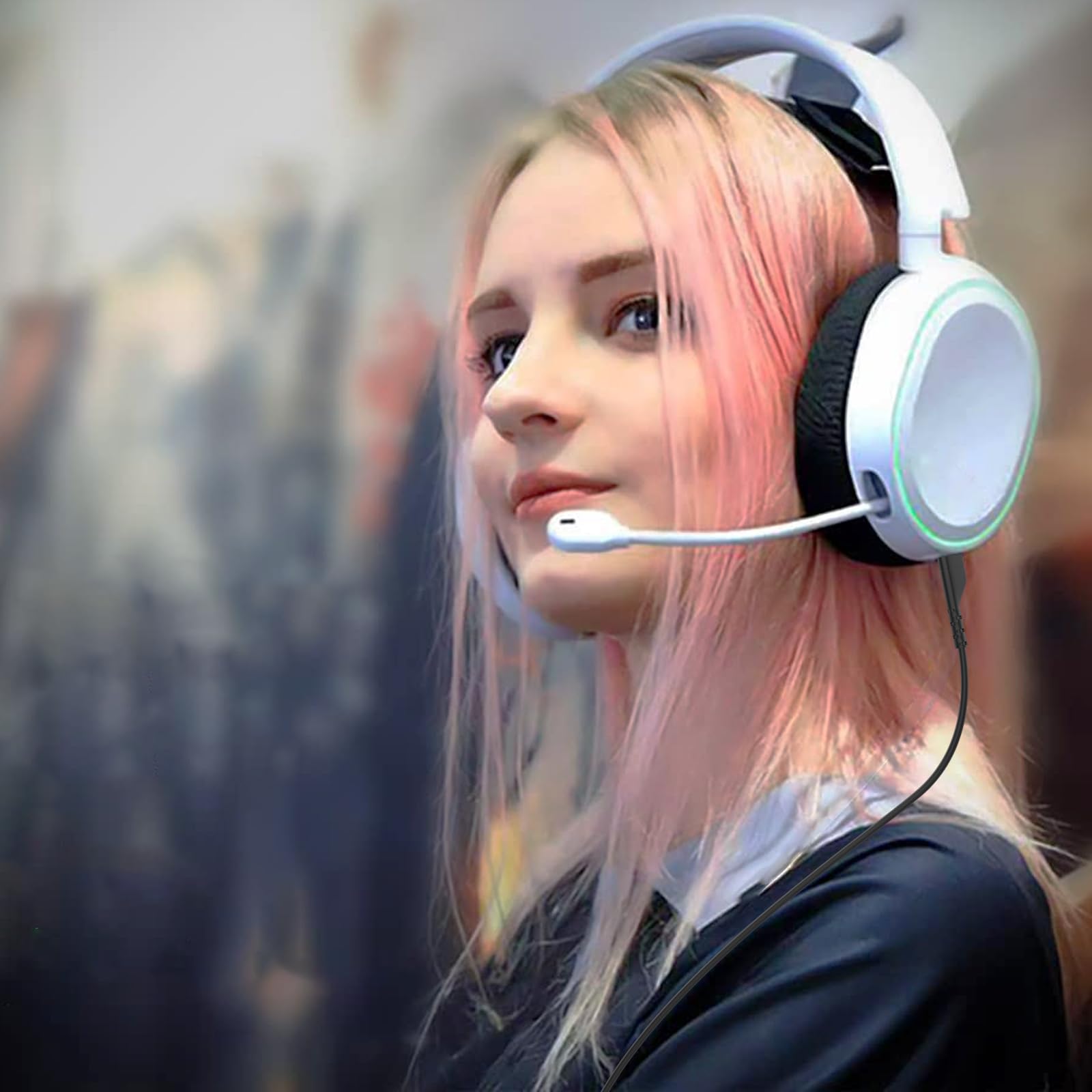 Wymienny kabel audio Arctis 5 kompatybilny ze słuchawkami do gier SteelSeries Arctis 3, Arctis Pro, Arctis 5, Arctis 7, kabel audio 3,5 mm do GameDac