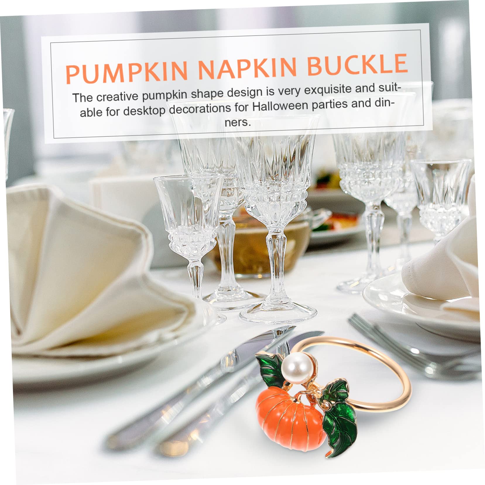 TOPBATHY 12 STK Kürbis Serviettenknöpfe Halloween- Kürbis Tischschnalle Serviettenring Thanksgiving-serviettenring Serviettenringe Für Hochzeitsfeiern Herbst Serviette
