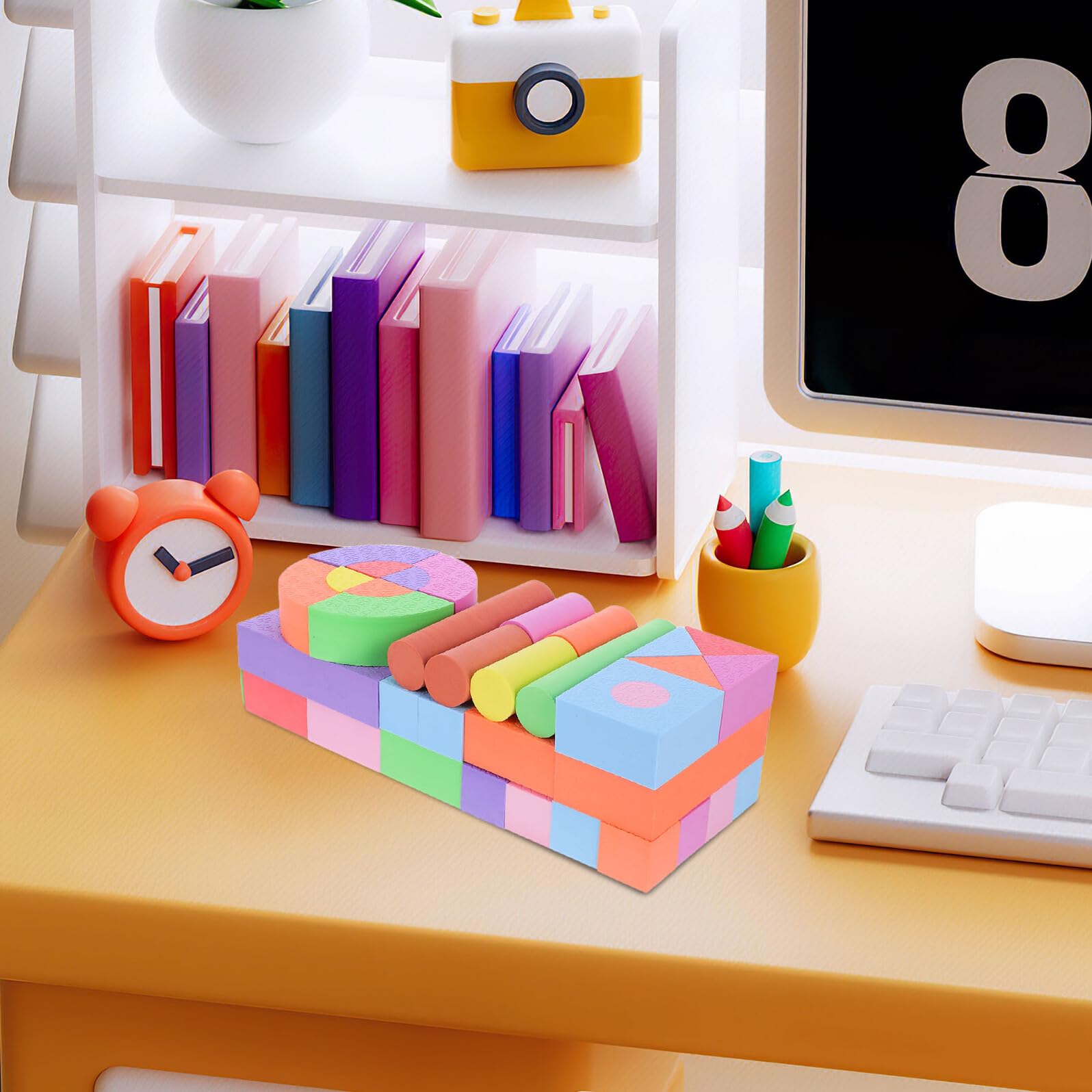 Blocchi Morbidi 100pezzi Eva per Ragazzo Ragazza, Giocattoli Montessori | Festa Scuola Decor, Giocattoli da Costruzione, Blocchi, Rompicapo, Bathing Toy