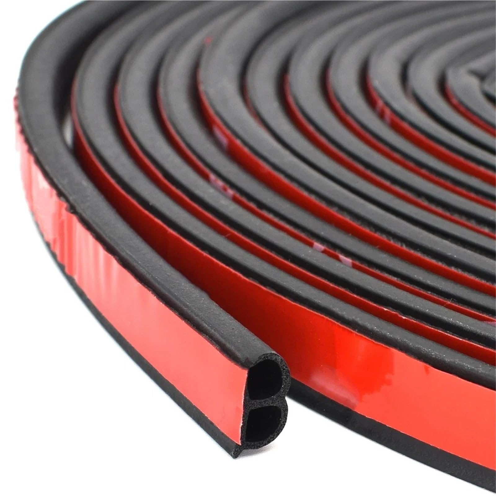 Frvvpl 5 Meters Car Door Seal Strip Rubber Car Door Seal Strips Sticker B Shape Weatherstrip Rubber Seals Sound Insulation Trunk Hood Sealing Interior Accessories(5 Meters)