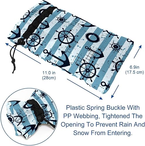 Miniatura 4 de Outdoor Faucet Covers for Winter, 11"H x 6.9" W Thickened Outside Garden Faucet Socks for Freeze Protection, 2 Pack Geometric Vintage Steering Wheel