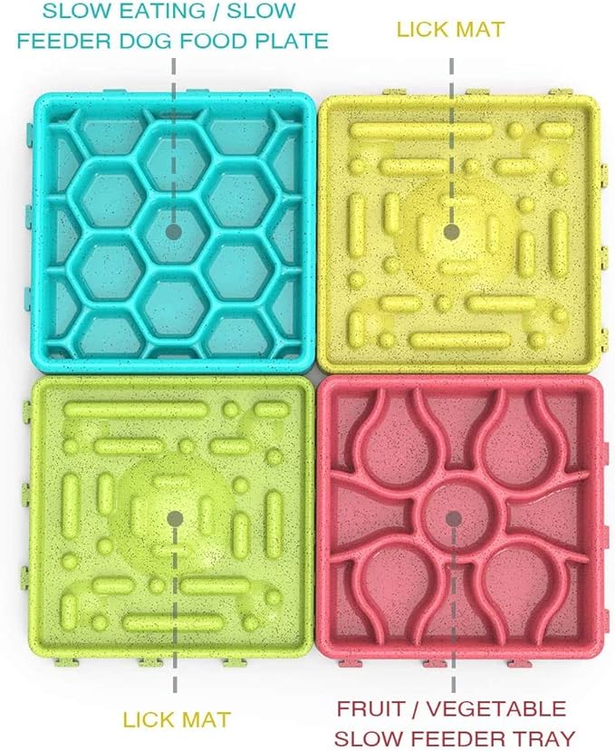 Dog slow feeder lick tray combination set Clearance