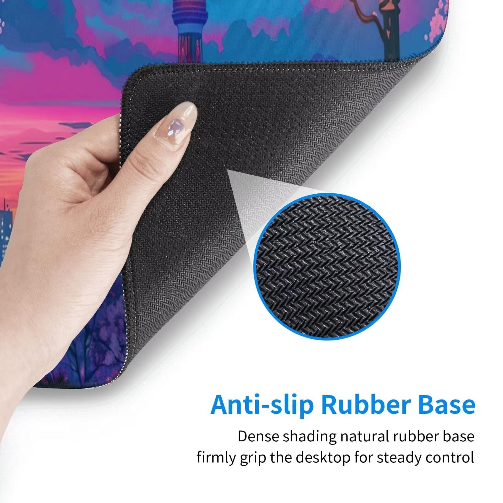 Tappetino Mouse, Tappetino Mouse Gaming Grande XXL 1500x800x3mm Tappetino Scrivania Mouse Pad, Base in Gomma Antiscivolo, Bordi Cuciti,Lavabile, Mousepad per Ufficio e Gaming (amanti) R-561