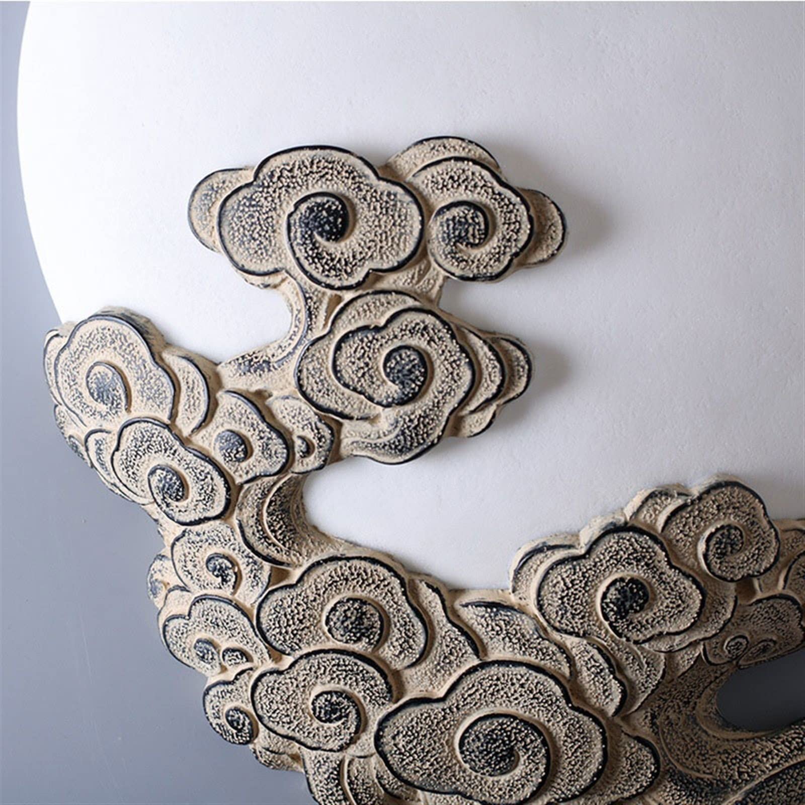 Apliques de pared Lámpara de pared decorativa retro con forma nube auspiciosa, iluminación for pasillo y porche, lámpara resina