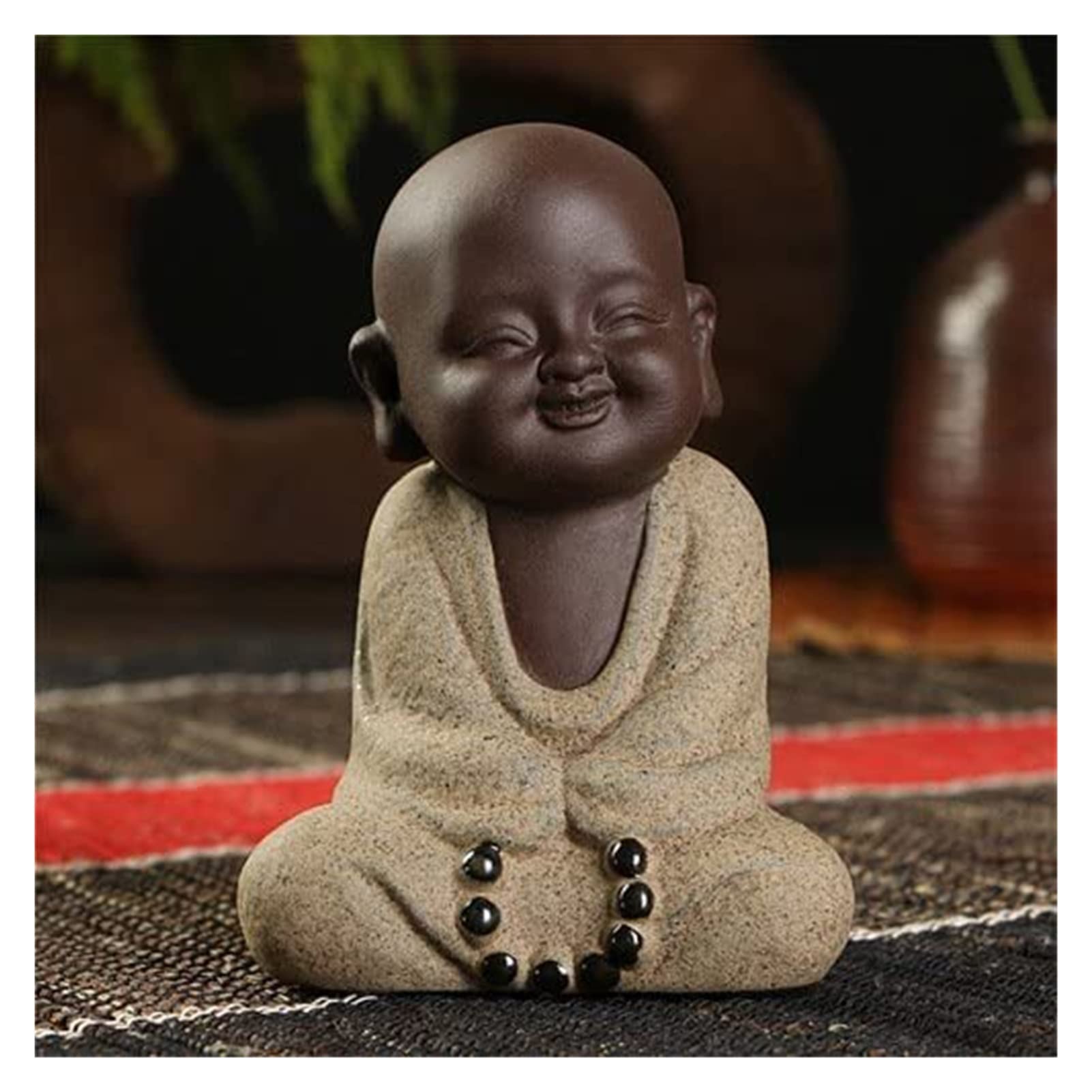 CROKAISculpture Deco Small Cute Buddha Statue of Ceramic, Muel Figurine, Creative Craft, Dolls, Ornaments, Gift, Chinese Ceramic Art and Crafts (Color : D) (Color : J)