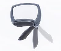 Vista 2 de Carson Lupa LED iluminada con 2 lupas rectangulares de potencia para leer, inspección, baja visión, pasatiempos y manualidades (MJ-50)