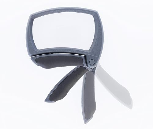 Miniatura 2 de Carson Lupa LED iluminada con 2 lupas rectangulares de potencia para leer, inspección, baja visión, pasatiempos y manualidades (MJ-50)