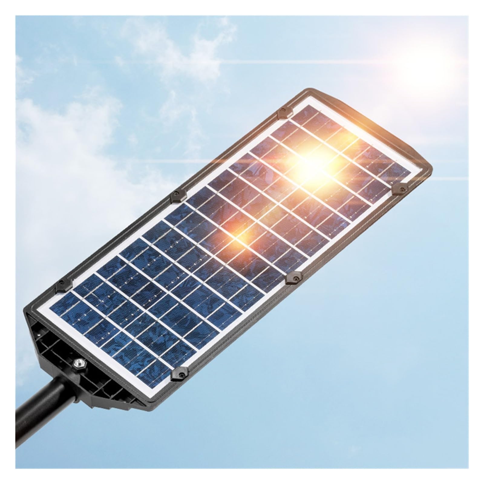 Lampy Solarne ZewnęTrzne, Lampa uliczna LED Silne światło Trzy rzędy lamp ulicznych Solar Garden Light Indukcyjna lampa uliczna Oświetlenie zewnętrzne Bardzo Szeroki KąT śWiecenia(W7101B-4)