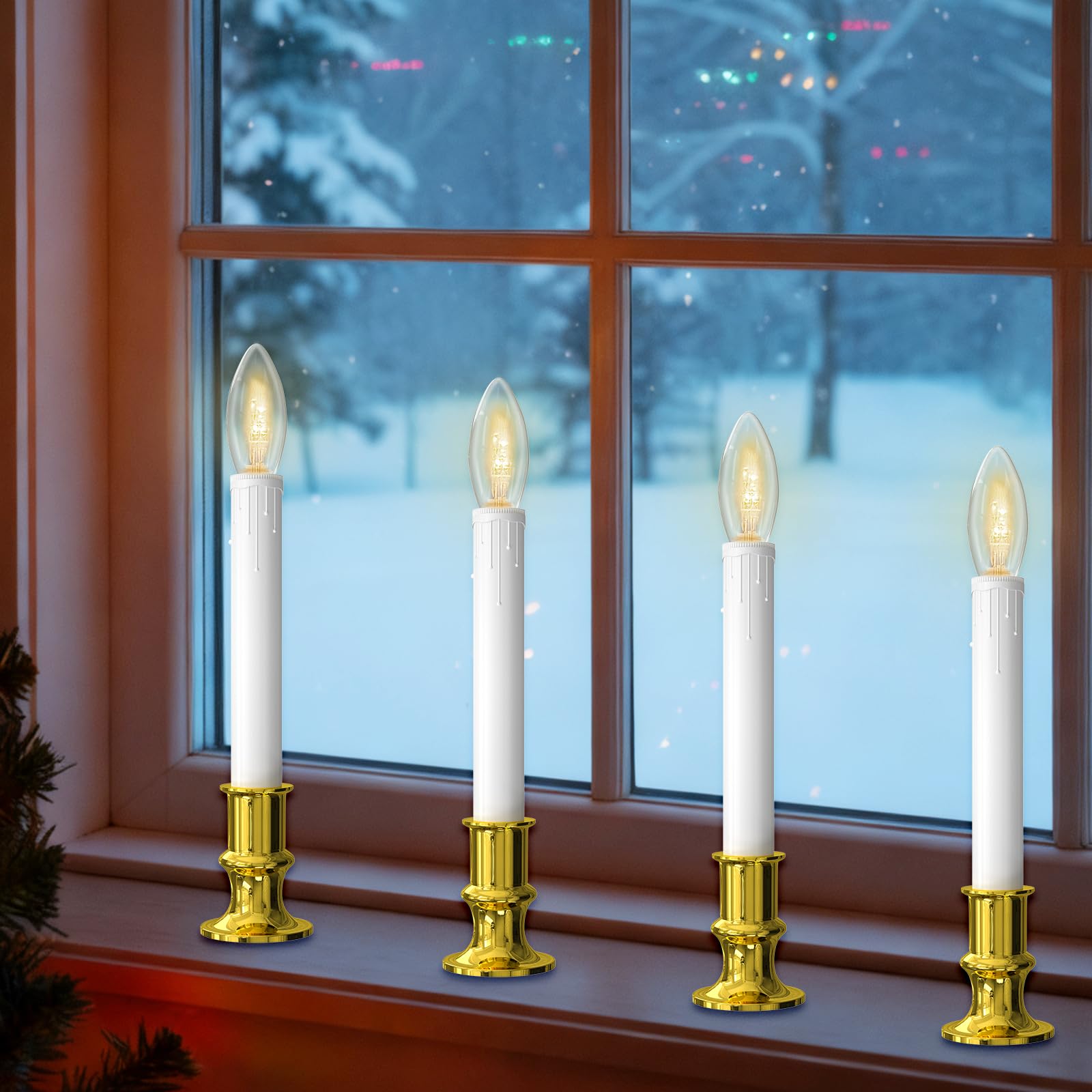 SUNSGNE Battery Operated Window Candles