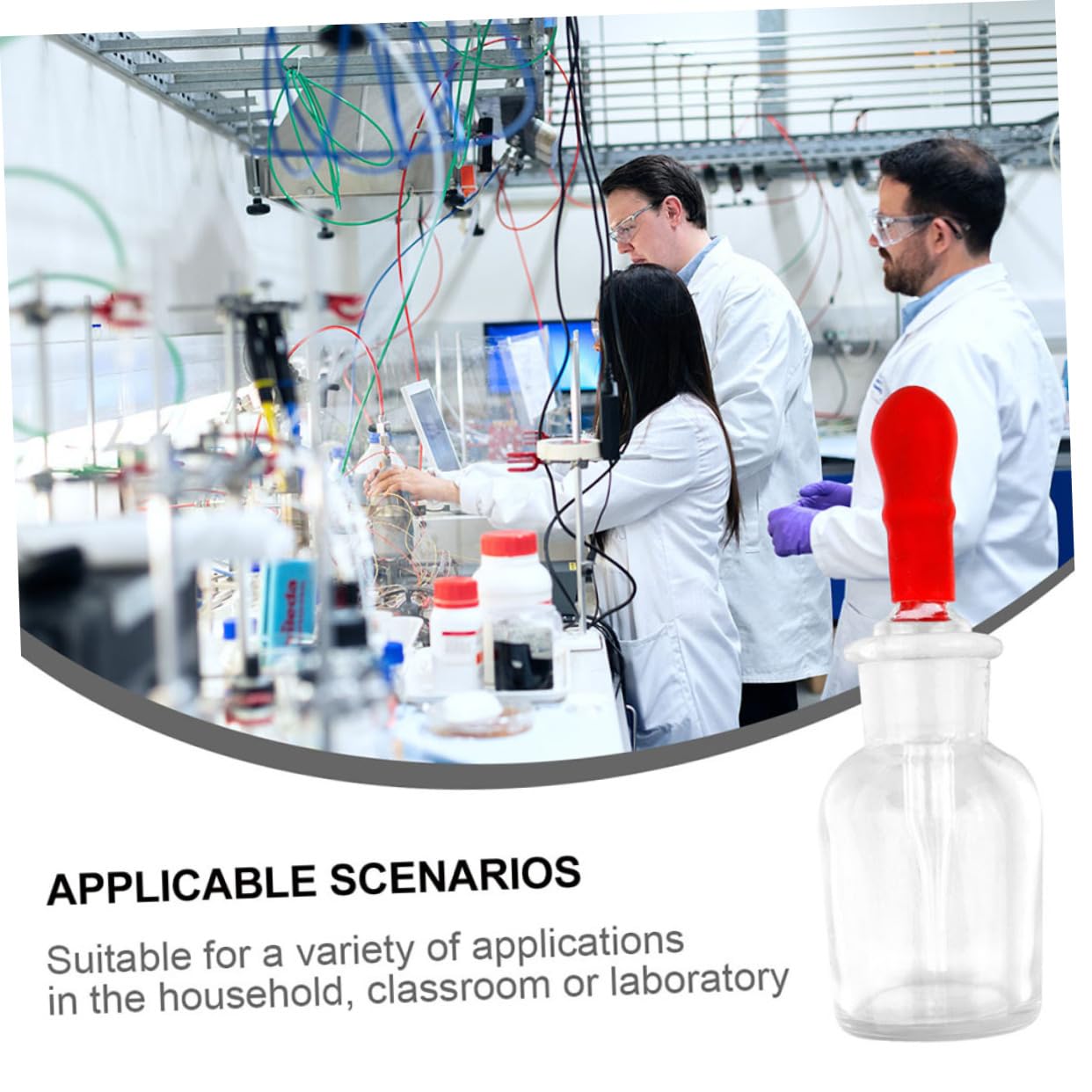 PRETYZOOM 6pezzi Bottiglie Contagocce in Vetro Per Reagenti Da Laboratorio Pz Utili Per Conservazione Oli Essenziali