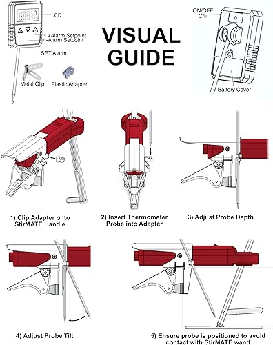 Miniatura 6 de StirMATE Agitador automático de ollas + kit de termómetro culinario