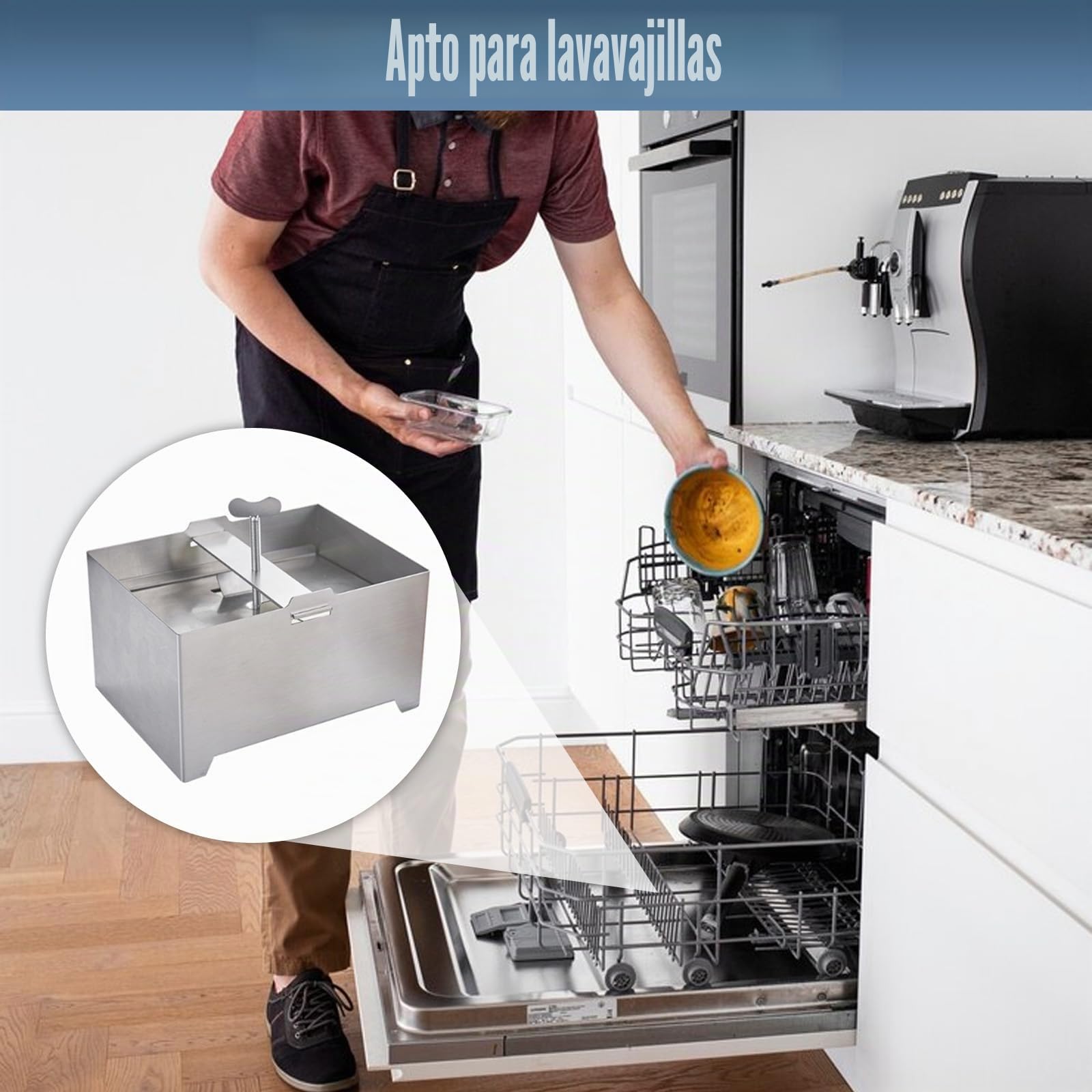 Prensa de tofu de acero inoxidable 304 con prensa de tofu y bandeja de goteo, prensa de queso multifuncional para vegetarianos o amantes del tofu, sin BPA y apta para lavavajillas (16 x 12 x 9