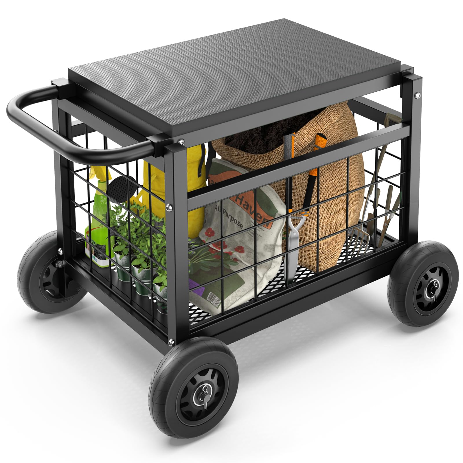 FLINTER Rolling Garden Work Seat with Wheels