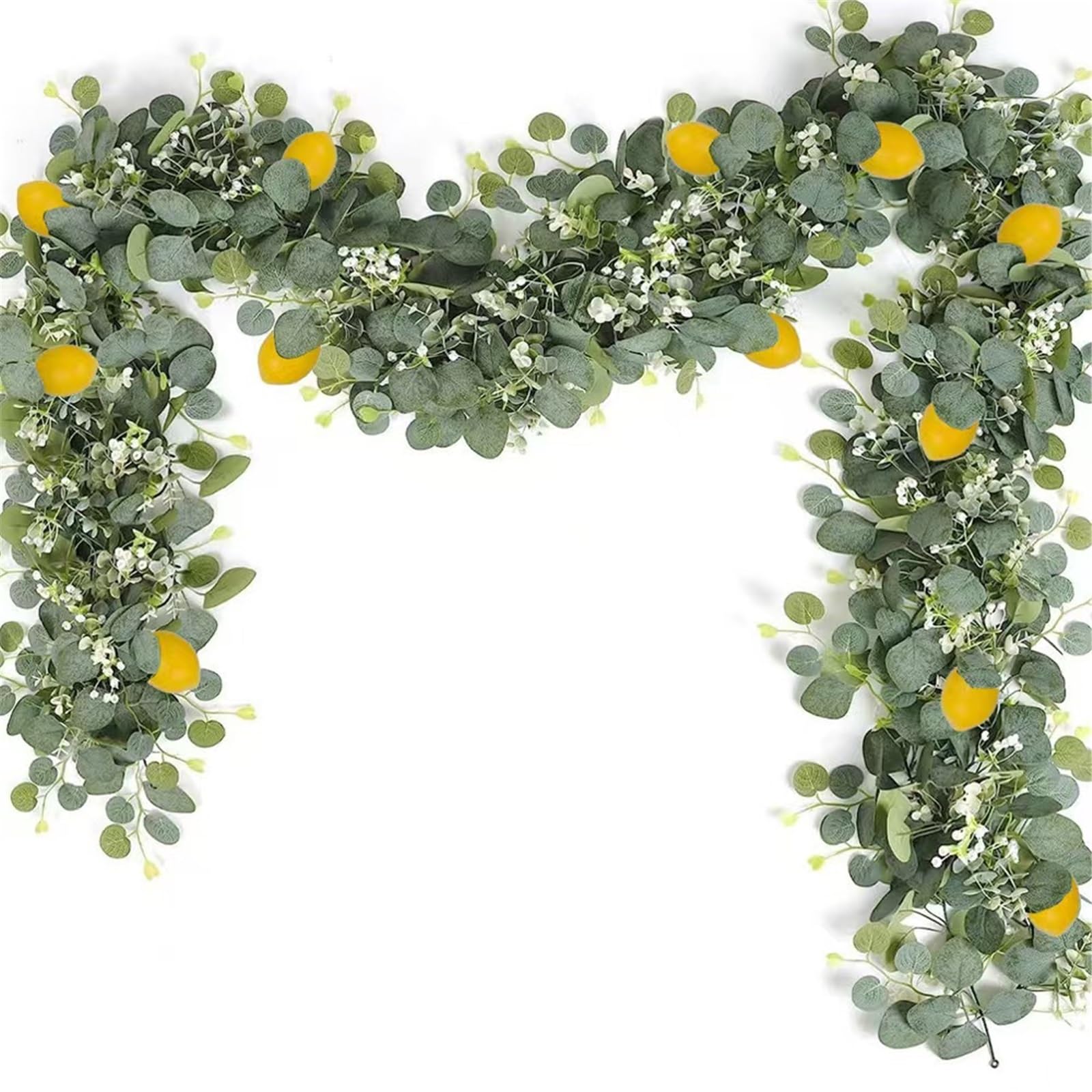 Wbcdxcbb 8857 (Ordinary) 180Cm Simulation Eucalyptus Vine, Sky Star, Leaves, Long 1Pcs