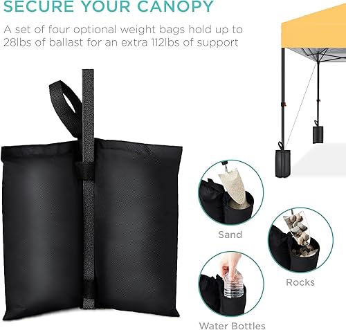 Miniatura 185 de Best Choice Products Carpa Toldo Desplegable de 10x10 pies para Instalación de 1 Persona, Refugio Portátil Instantáneo con Botón de 1 Toque