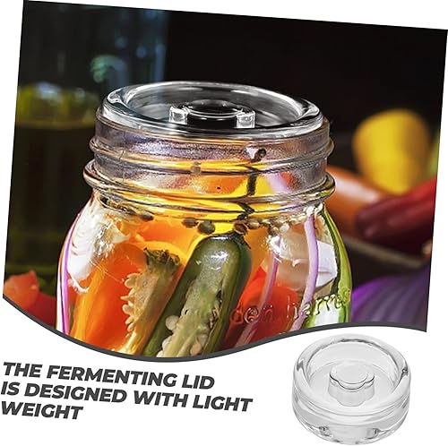 Miniatura 8 de Housoutil Pesas de vidrio fermentado, kit de decapado de tapa de tarro de fermentación, decapado de vidrio de sal, pesos de barro, tapas de latas,
