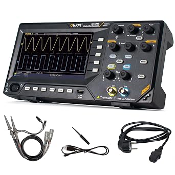 OWON Oscilloscope, 150MHz Bandwidth Dual Channel Digital Oscilloscope 1GSa/s Sample Rate for Each Channel with 7 inch LCD OWON SDS215