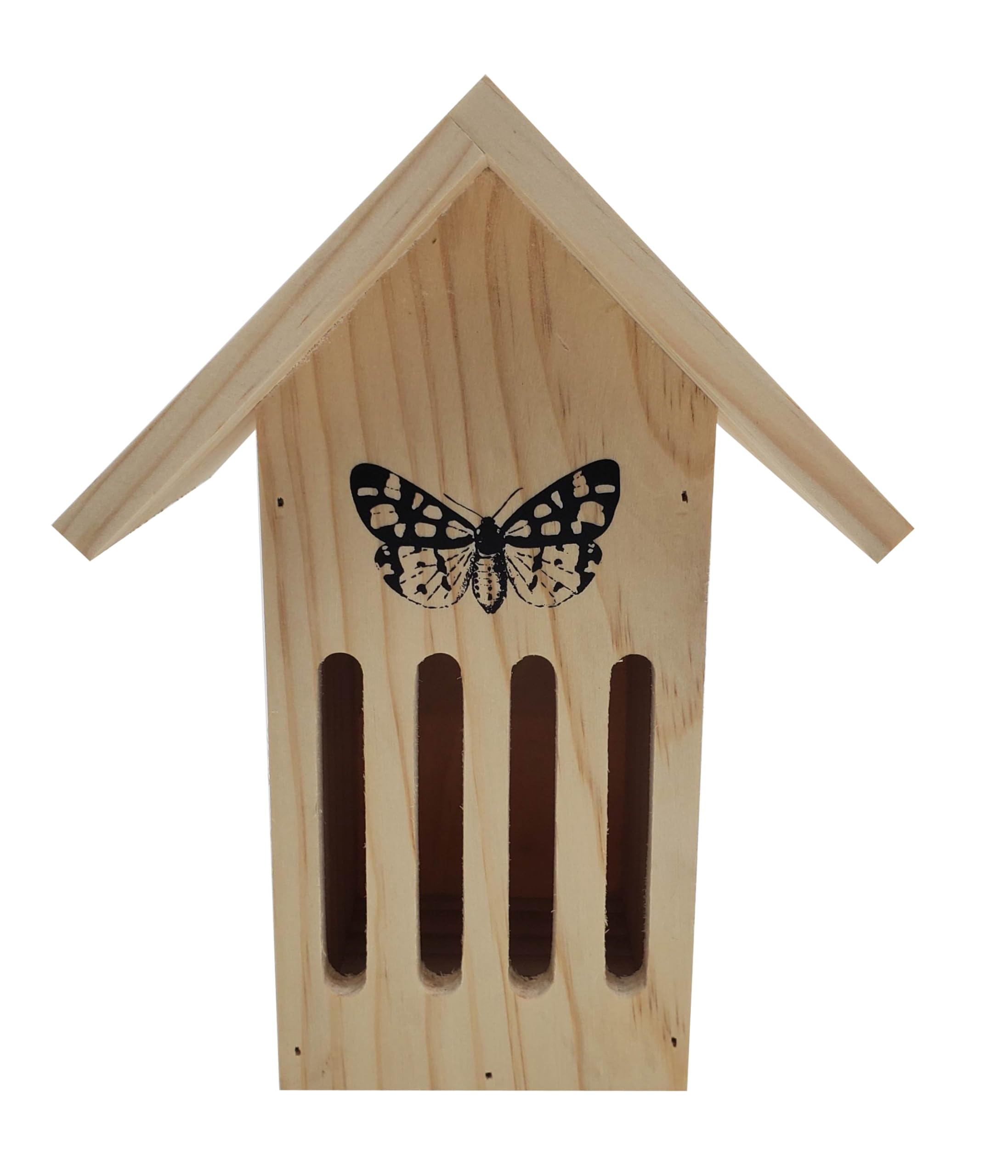 Dehner Natura Butterfly House Runa, Insect Hotel, Weatherproof, Insect House for Butterflies, Approx. 17 x 23 x 12 cm, Made from FSC® Certified Pine Wood, Brown