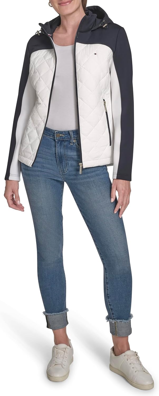 Tommy Hilfiger Women's Quilted Scuba Outerwear - Image 2