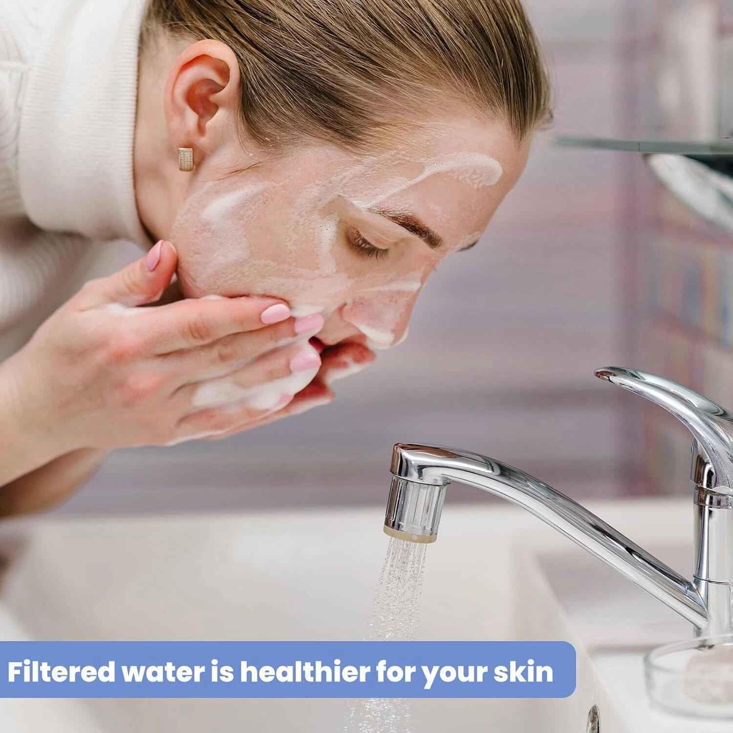 6 Pcs Faucet Filter Purifier Replacement for Bathroom Sink Kitchen Sink with PP Cotton Faucet Extender Faucet Water — view 6