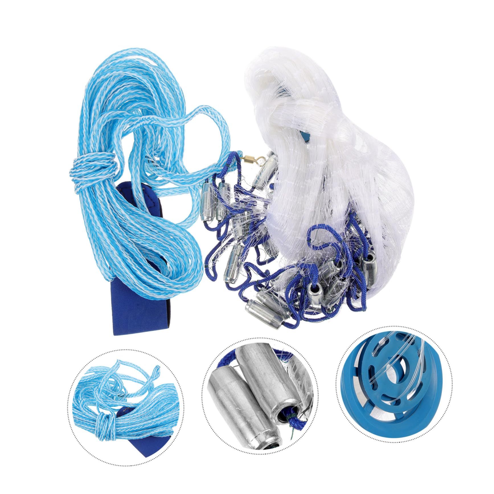 Mipcase Rete Da Pesca Per Acqua Salata Retino Da Lancio Grande Per Forniture Da Pesca e Cattura Di Pesci