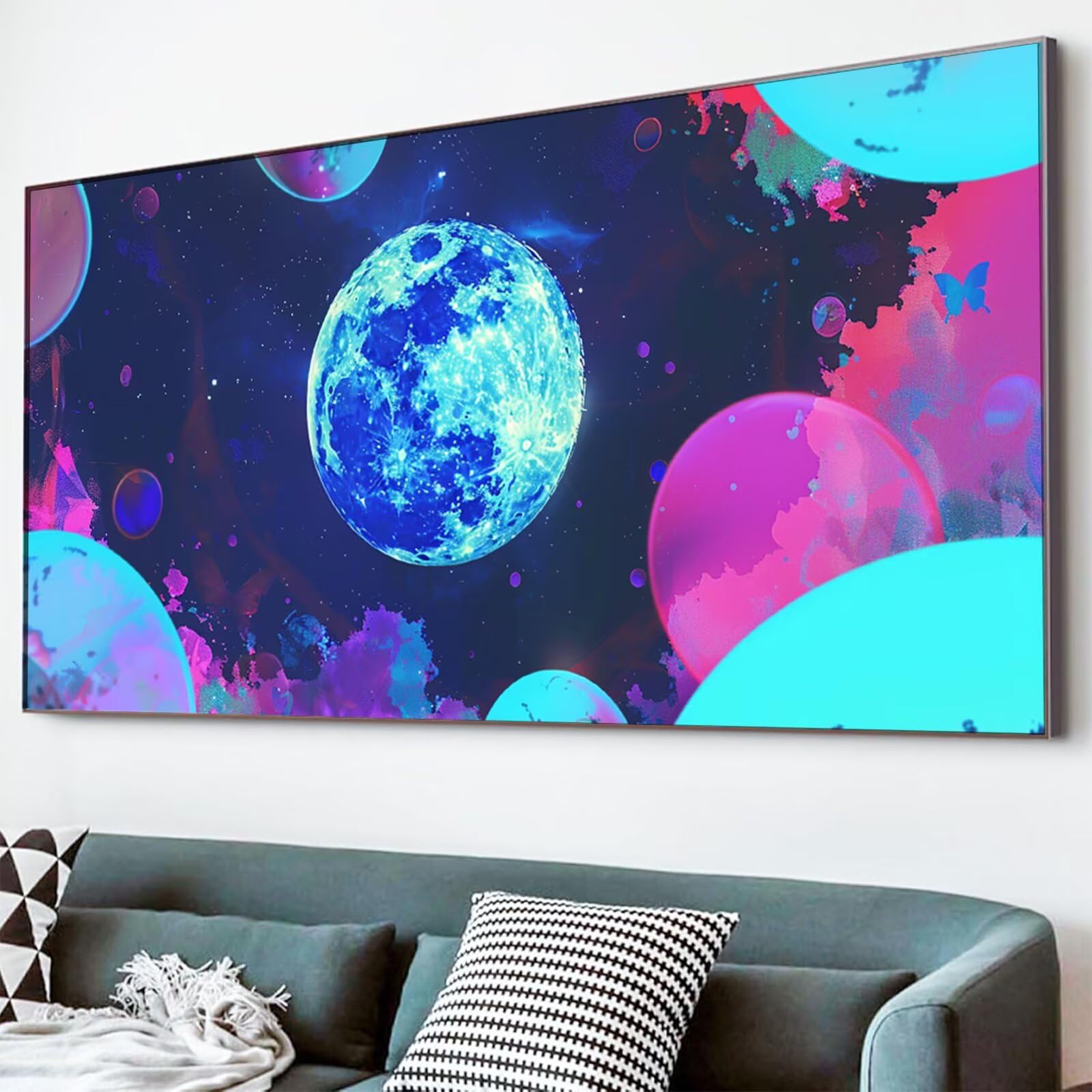 Diamond Painting Universum Diamond Painting Erwachsene Landschaft Bastelset Kinder ab 6 Jahre Mosaikherstellung Kreatives Geschenke für Mädchen Anfänger, Kreuzstich Craft Zimmer Deko 70x140cm Y5-967