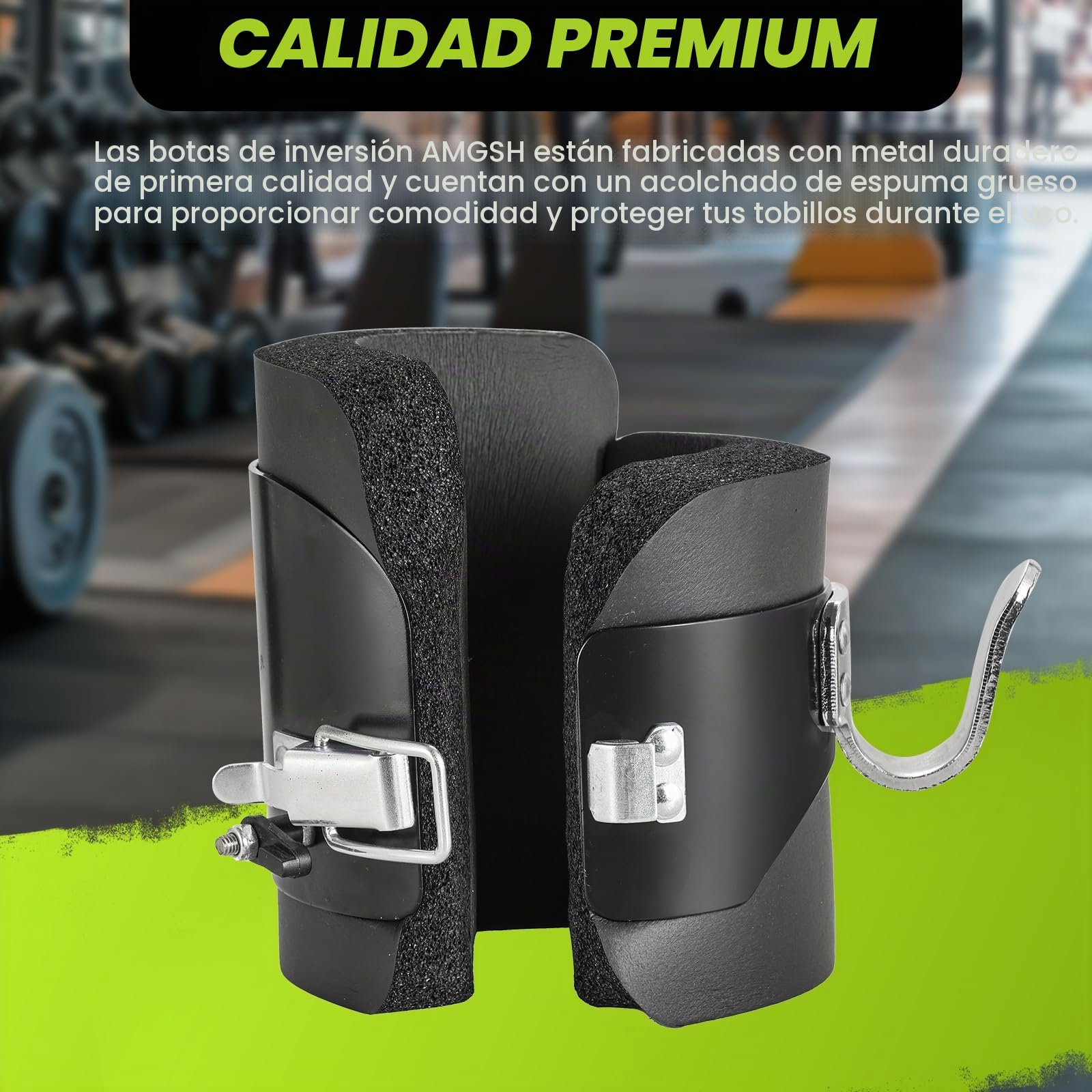 Botas de inversión de gravedad, botas de gravedad para colgar boca abajo con 2 ganchos de gravedad, botas de inversión antigravedad para ejercicio físico de gimnasio, abdominales, abdominales,